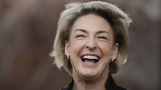 Minister for Employment, Skills, Small and Family Business Michaelia Cash addresses the media during a doorstop interview on ABS Labour Force figures, at Parliament House in Canberra on  Thursday 13 June 2019. fedpol Photo: Alex Ellinghausen