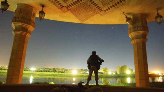 An American soldier in Baghdad in 2003.