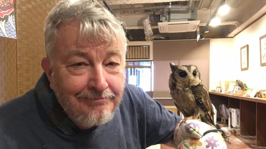 John Elder with a feathered friend.