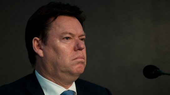 Poker face; new Crown CEO Steve McCann. 