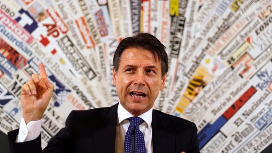 Italian Premier Giuseppe Conte .