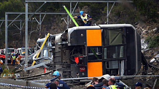Seven people were killed and dozens injured when a Tangara train derailed near Waterfall station, south of Sydney, in January 2003.