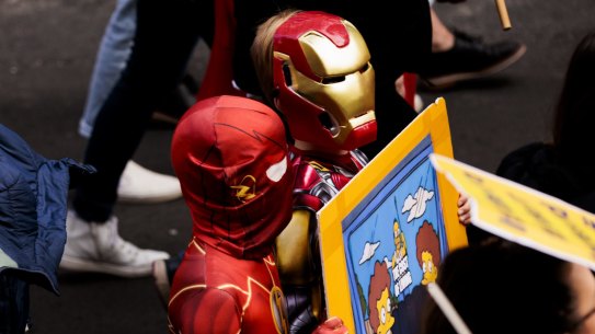 Getting children into Book Week costumes has become increasingly elaborate.