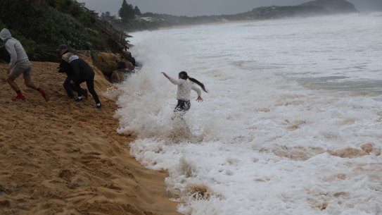 Erosion due to wild weather at Wamberal Beach on the Central Coast of NSW in 2020.