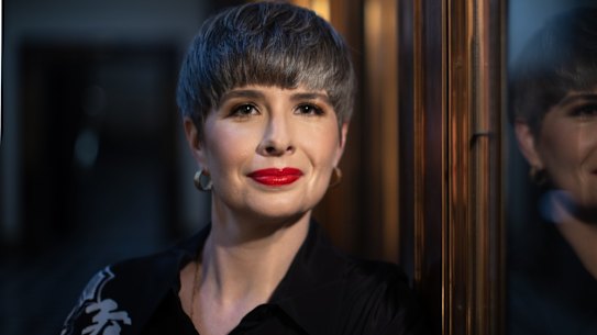 Michaela McGuire is artistic director of Melbourne Writers Festival, which ah decided not to allow questions from the audience.