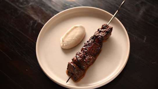 Kangaroo on a skewer.