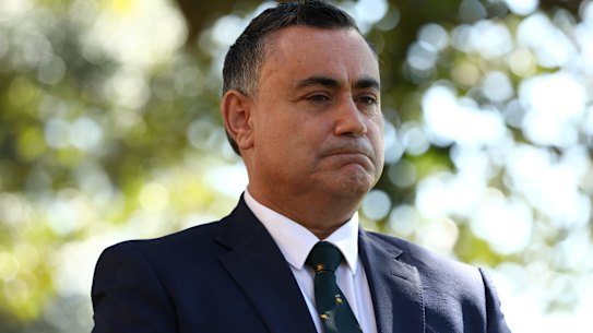 Former NSW deputy premier John Barilaro has stepped down from the US appointment.