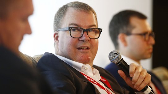 SYDNEY, AUSTRALIA - MARCH 03: Peter Wiggs from Archer Capital attends a panel during the 14 Annual Private Equity & Venture Forum Australia & New Zealand on March 3, 2017 in Sydney, Australia. (Photo by Daniel Munoz/Fairfax Media)