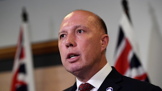 Home Affairs Minister Peter Dutton.
