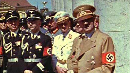 Adolf Hitler and other top Nazis in Munich in the summer of 1939 – just months before the attempt on the Fuehrer's life. 