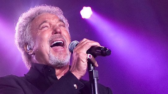Tom Jones performs.