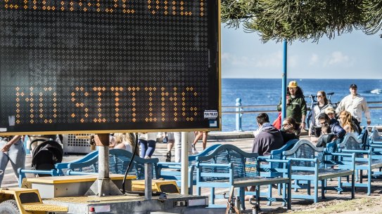 NSW Police patrol Coogee Beach keeping the COVID-19 restrictions in place.
14th August 2021
Photo: Steven Siewert