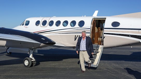 John Wagner on the airport his family built on their property in Toowoomba. photo Jarrayd Apelt 23rd July 2014