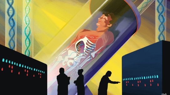 AmazingÂ scienceÂ fictionÂ or fact explainer series. Genetics.Â Curing cancer, designer babies, supersoldiers: Where will gene-editing take us? Illustration / artwork by Matt Davidson