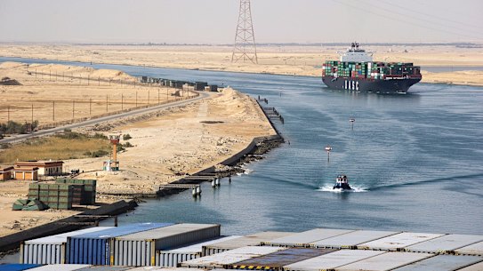 More than 12 per cent of the world’s trade passes through the Suez Canal.