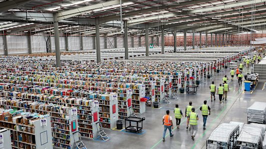 The Amazon fulfillment centre in Dandenong, Victoria. 