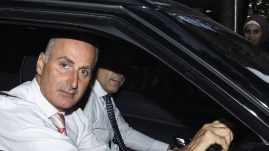 Drummoyne MP John Sidoti leaves the ICAC in Sydney in April.