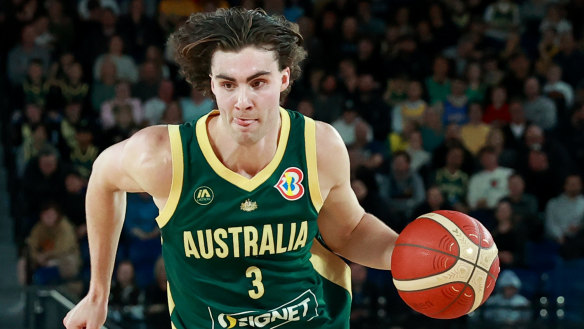 Josh Giddey shoed his class for the Boomers against Venezuela.