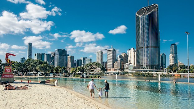 Streets Beach is a popular place to escape the summer heat.
