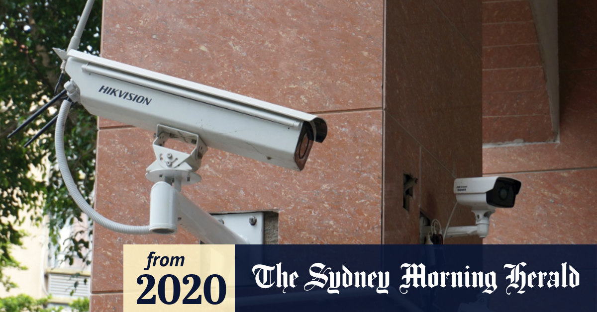 Smoothly campus micro China-manufactured Hikvision security cameras operating in Australian  government buildings