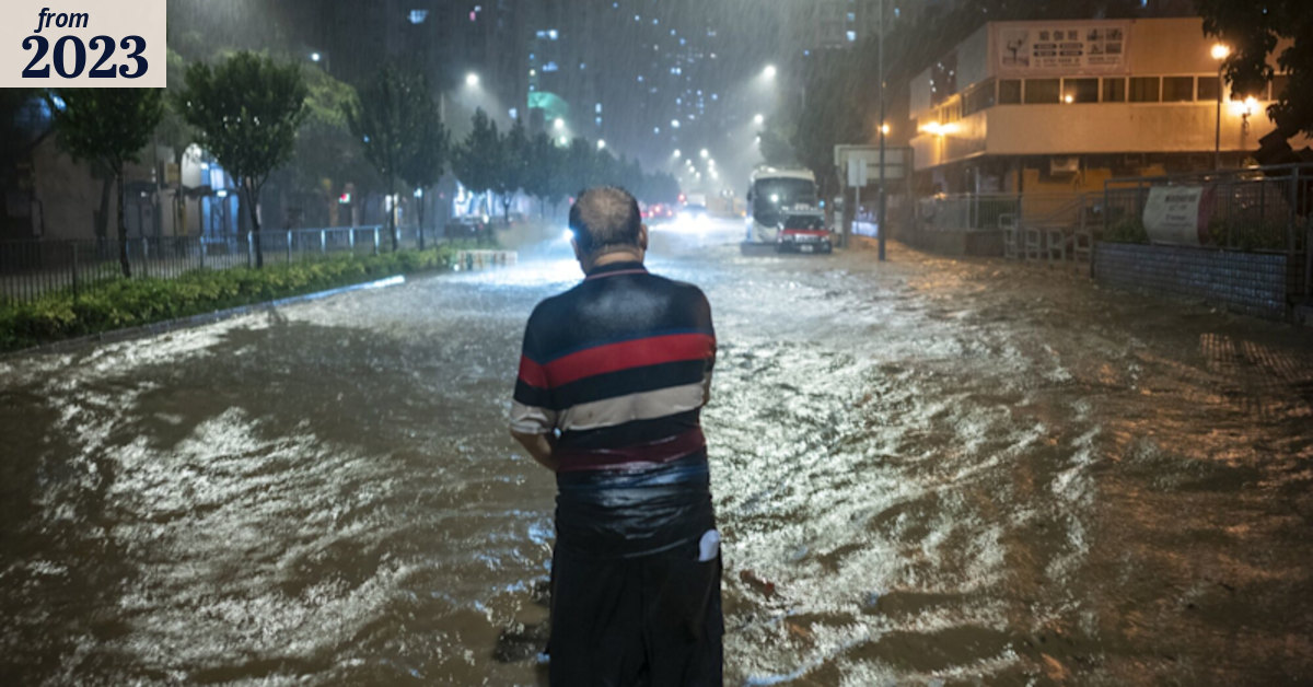 ?Black storm’: Parts of Hong Kong submerged after heaviest rain in 140 years