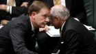 The party of John Howard, right, and Peter Costello has drifted away from the economic policies they believed in.