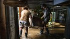 A flood cleanup in Windsor following the Hawkesbury River overflowing. 