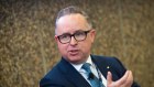 Qantas CEO Alan Joyce played barrel boy at Chief Executive Women’s annual dinner on Thursday evening.