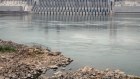 Low water levels at the Three Gorges Dam in Yichang.