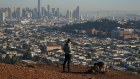 San Francisco skyline. Highly leveraged sectors, such as commercial real estate, are suffering.