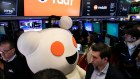 Snoo, mascot of Reddit, during the company’s IPO on the floor of the New York Stock Exchange.