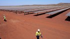 Solar farms are becoming more common in the Pilbara iron ore region.