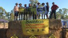 Protesters opposing Santos' Narrabri gas project.