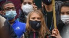 Greta Thunberg at a protest in Glasgow earlier this week.