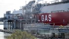 An LNG tanker at Cherniere’s liquefaction facility in Corpus Christi, Texas.