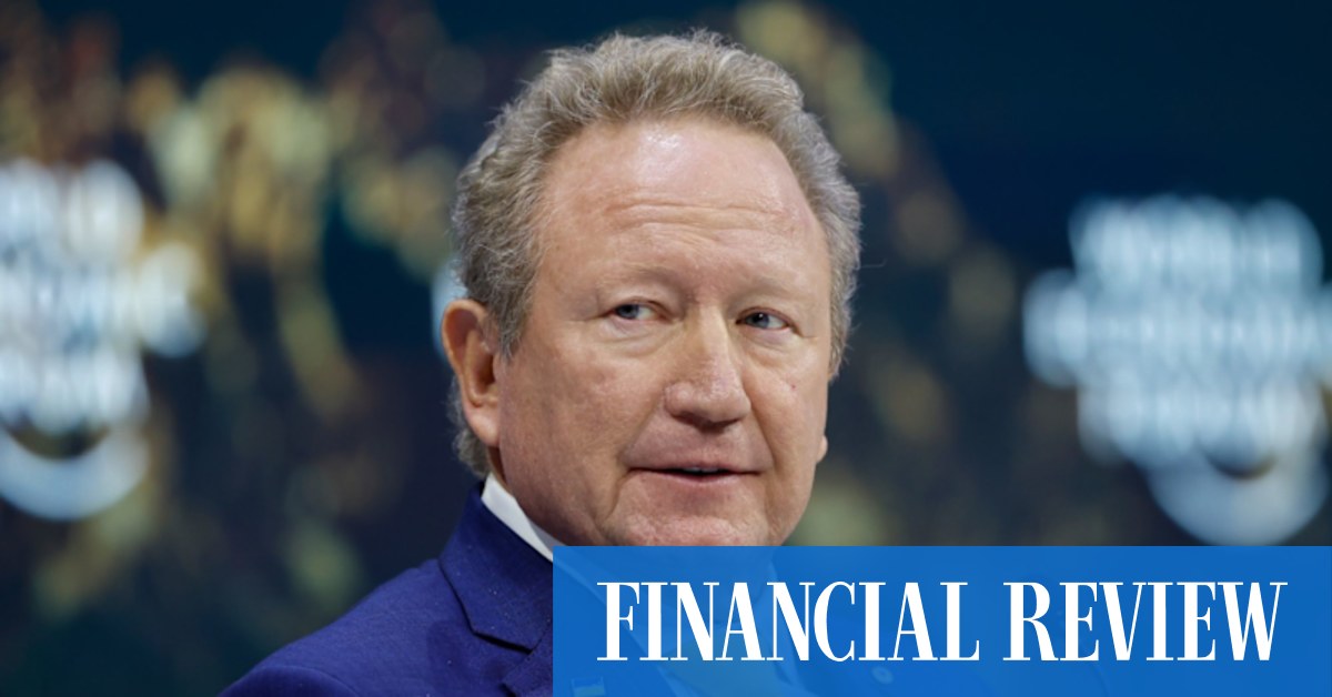 Andrew Twiggy Forrest says in Davos that Sun Cable is not viable because the Mike Cannon-Brookes-backed management is too inexperienced - Vimarsana News