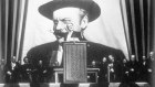 1941:  Orson Welles takes the lead role in his film ‘Citizen Kane’, directed by himself for RKO.  
