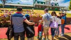 Floral tributes to the four victims of the Dreamworld accident in 2016.