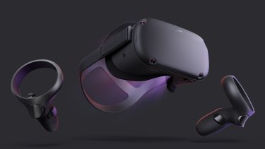 The Oculus Quest comes with two wireless touch controllers.