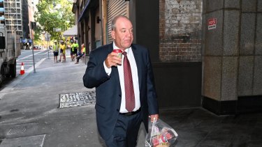 Former Liberal MP Daryl Maguire enters the ICAC ahead of a day of questioning.