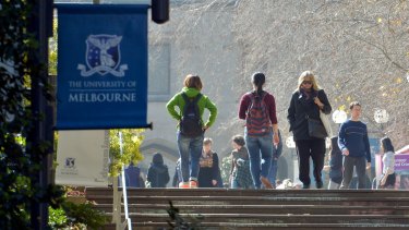 The University of Melbourne offers 'pathways' for students who fail to meet the English language standard. 