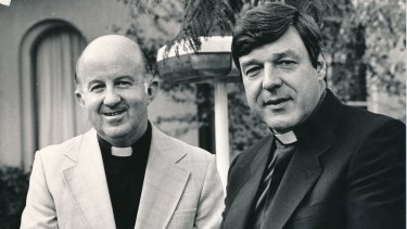 Father George Pell (right) was 46 when he was named as an assistant bishop for Melbourne.