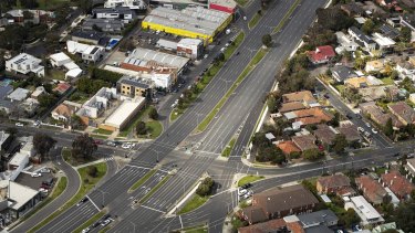 An aerial view of the Nepean Highway.