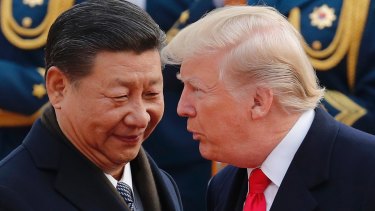 Chinese President Xi Jinping and US President Donald Trump in Beijing in November.
