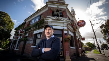 Mario Gregorio is the publican at the Elephant and Castle in Geelong. 