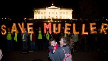Protesters gather in front of the White House in Washington, DC.