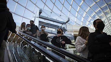 Keen shoppers flooded stores at Chadstone Shopping Centre.