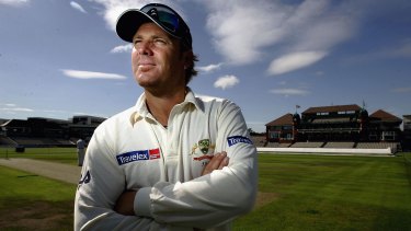 (FILE PHOTO) MANCHESTER, UNITED KINGDOM - AUGUST 09:  Shane Warne of Australia who needs only one wicket to reach 600 career Test wickets takes in the centre wicket area after training at Old Trafford on August 9, 2005 in Manchester, United Kingdom  (Photo by Hamish Blair/Getty Images)