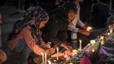 A public vigil at Melbourne State Library on Monday to remember the victims of the Christchurch shooting.