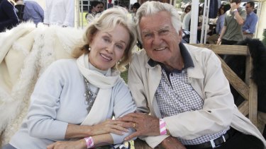 Blanche d'Alpuget and Bob Hawke at a polo event.